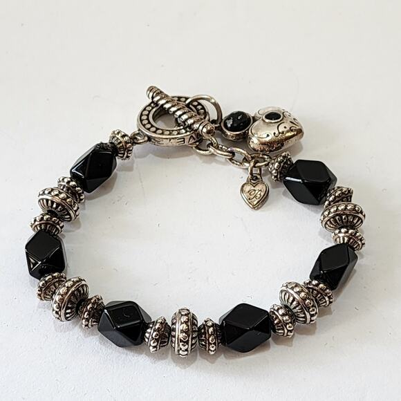 Brighton Black Jeweled Toggle Bracelet - Picture 4 of 5